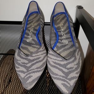 Rothy's 9.5 W Zebra Print Pointed Flats